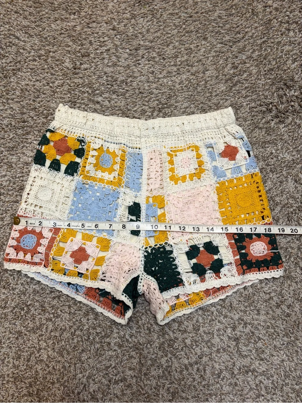 Crochet Patchwork Women's Shorts - small / medium
